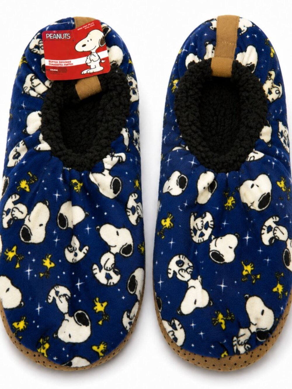 NWT Peanuts Snoopy Blue Fuzzy Babba Slipper Socks Men's L/XL 10-12